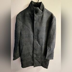 Zara Women's Grey Overcoat - Size M  Classic Style